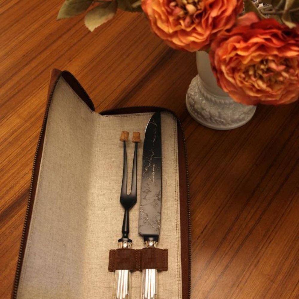 Belvedere 150 Gümüş Kaplama 2`Li 31,80 Cm Et Çatalı ve Bıçağı