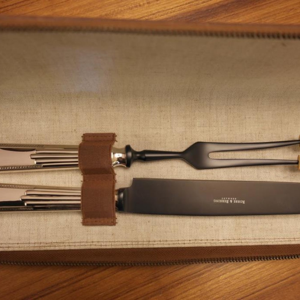 Belvedere 150 Gümüş Kaplama 2`Li 31,80 Cm Et Çatalı ve Bıçağı