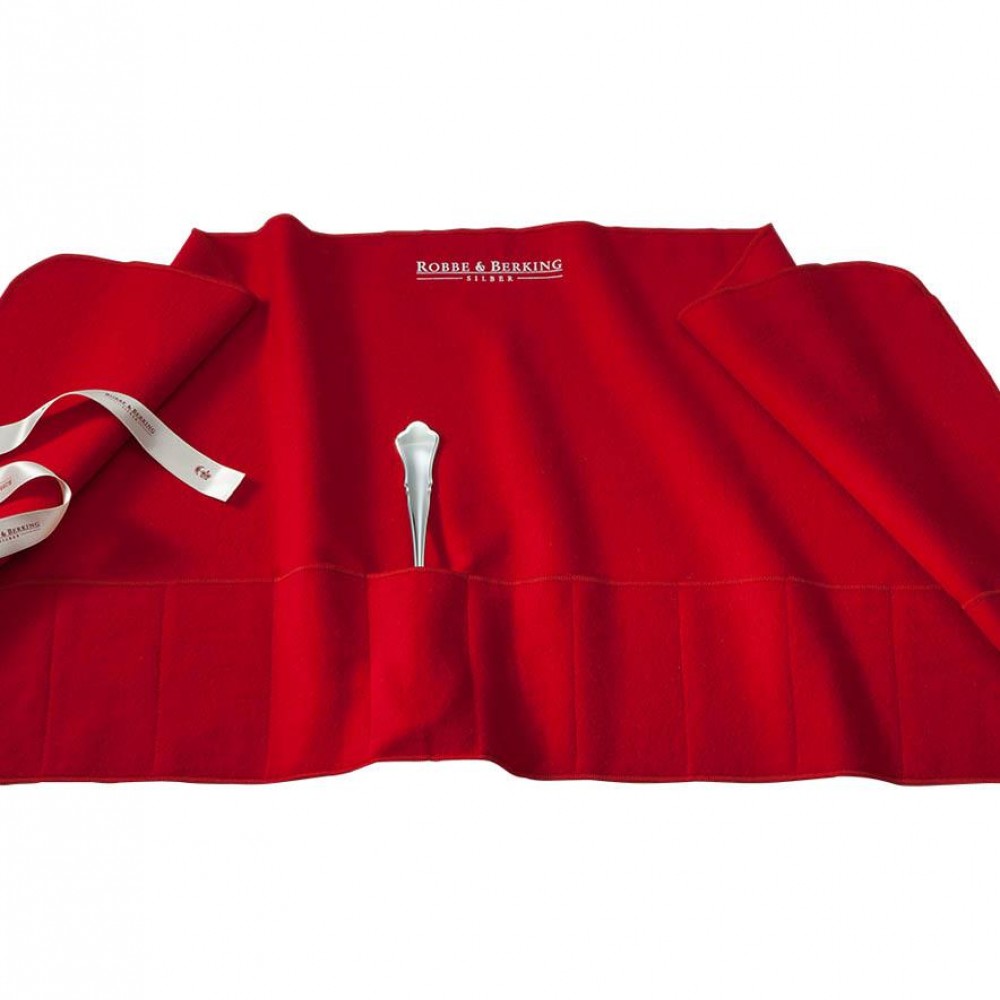 Fabric Cutery Red 12 Bölmeli Kadife Kese