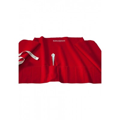 Fabric Cutery Red 12 Bölmeli Kadife Kese