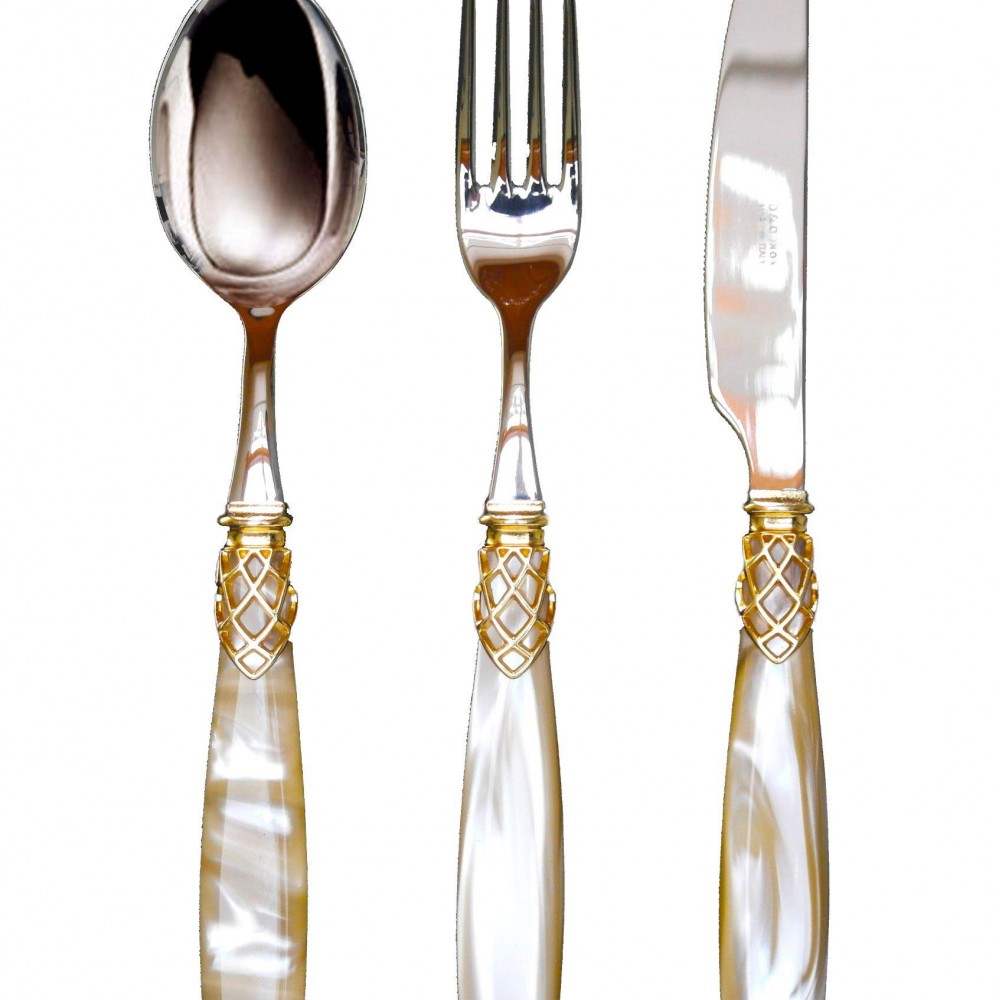 France Gold Steel 75 Parça Çatal,Bıçak ve Kaşık Seti
