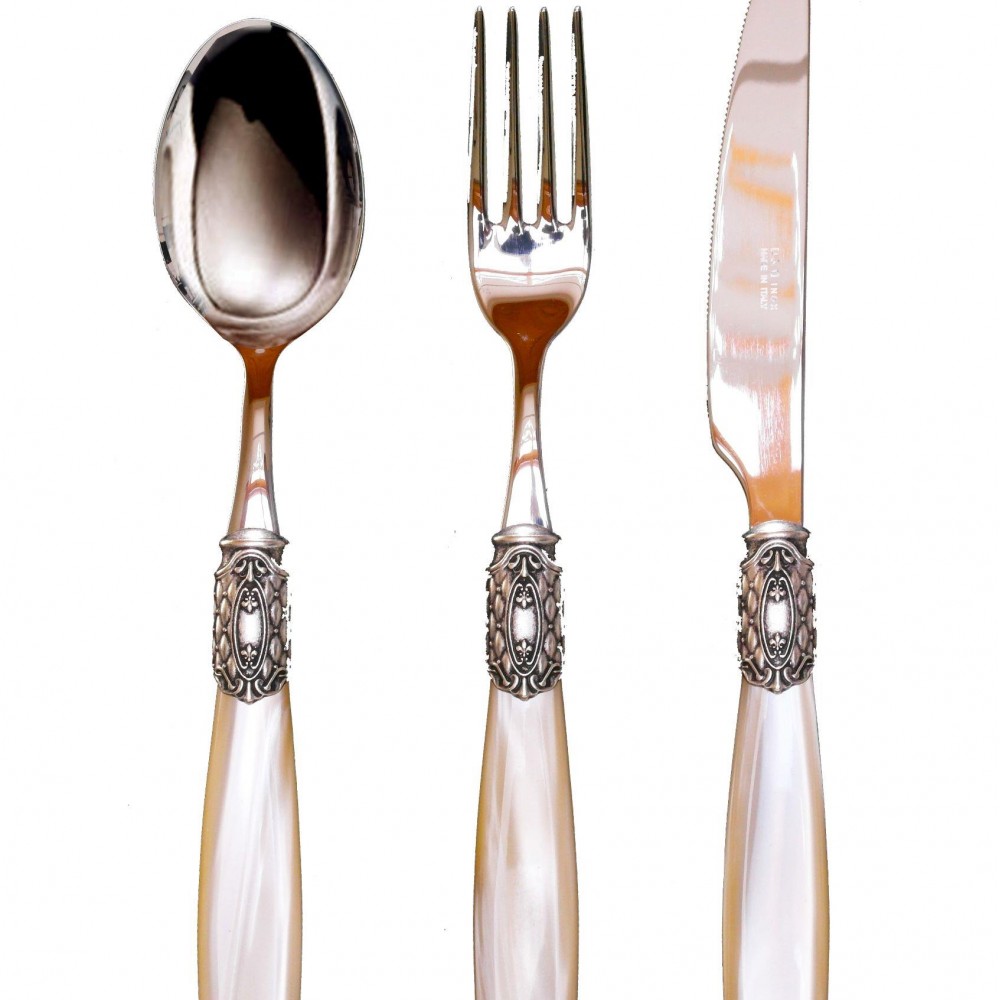 Victoria Old Silver Steel 75  Parça Çatal,Bıçak ve Kaşık Seti